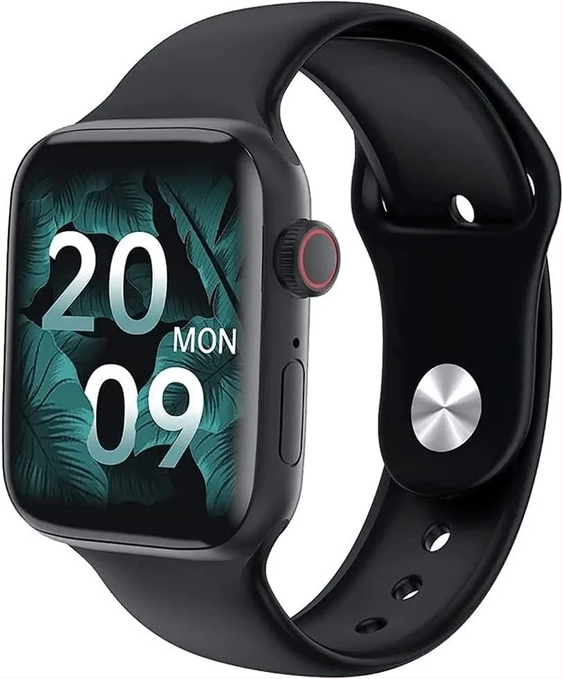 HW22 Pro - Smart Watch Series 6, Bluetooth Call Waterproof with Silicone Band and Full Touch Screen, 44MM, Black