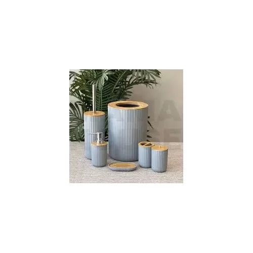 Bathroom Accessories Set, Bathroom Wash Set, 6 Pieces Waste Bin Toilet Brush Holder Toothbrush Holder Cup Soap Dispenser Soap Dish Bathroom Accessories Gift Set- Multicolor