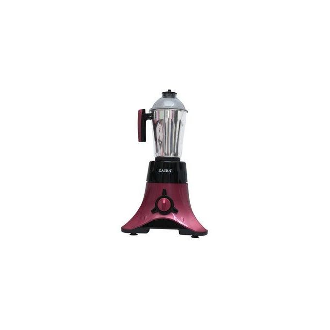 Zaiba Stainless Steel 3-in-1 JET 3 Jars Mixer Grinder Blender 1.5L 550W with Coating Body, Powerful Copper Motor with Stainless Steel Jars and Blades–3 Speed Juicer- Multicolo