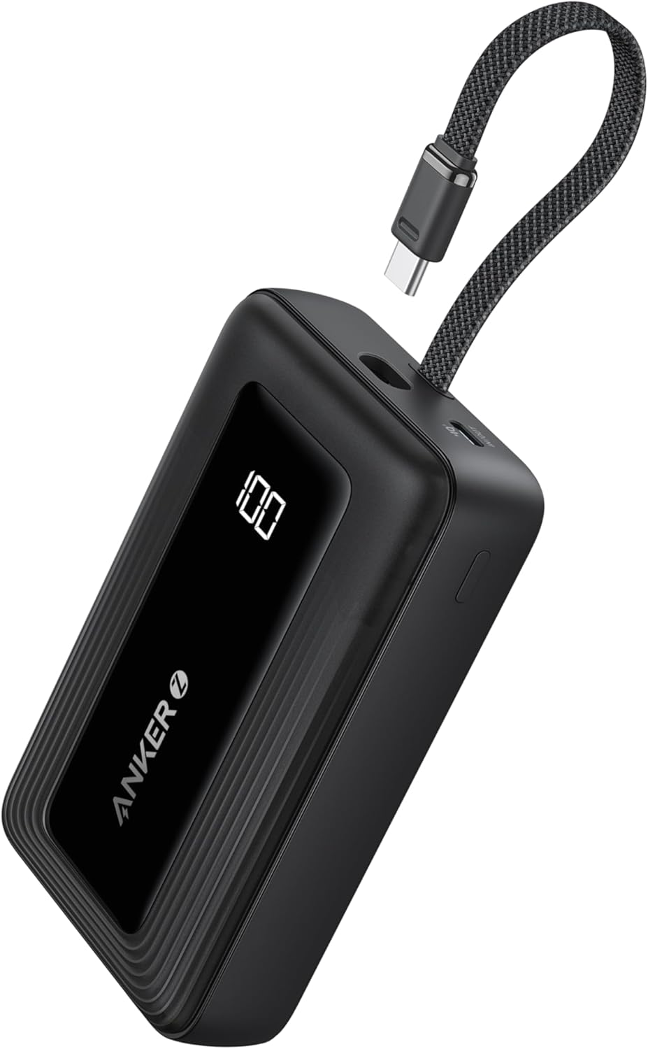 Anker Zolo Power Bank, 20,000mAh 30W High-Speed Portable Charger with Built-in USB-C Cable, 1 USB-C, 1 USB-A, Battery Pack for iPhone 16/15/15 Pro/15 Pro Max/15 Plus, MacBook, Galaxy, and More