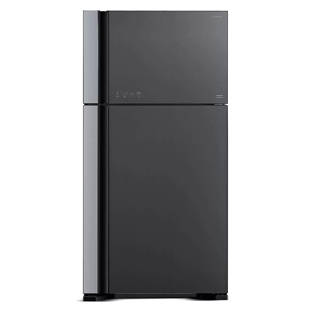 Hitachi 700 - liter Double Door Refrigerator with Inverter Compressor, Brilliant Silver – RVG800PUN7GGR – Frost Free Top Mount Freezer, Dual Fan Cooling