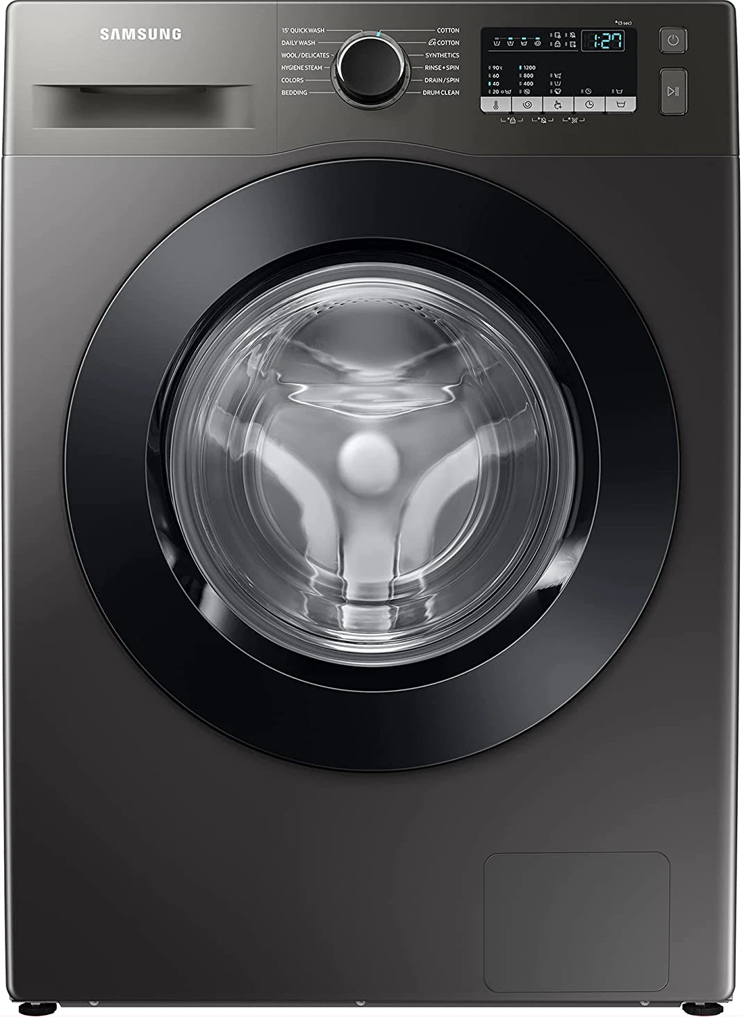 Samsung 7Kg Fully-Automatic Front Loading Washing Machine WW70T4020CX; 1200 RPM, Steam Wash - Inox