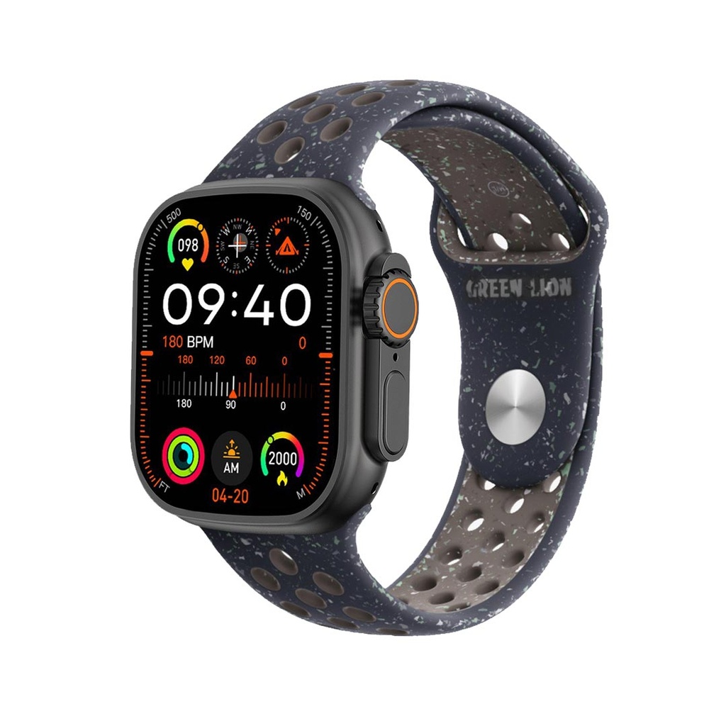 Green Lion Ultra Active U9S 51.1mm IPS Display, Fitness Tracking, Smartwatch, Black