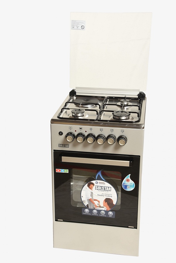 Solstar SO531DERINBSS Standing Cooker 50x50 3 Gas 1 Hot Plate - Silver