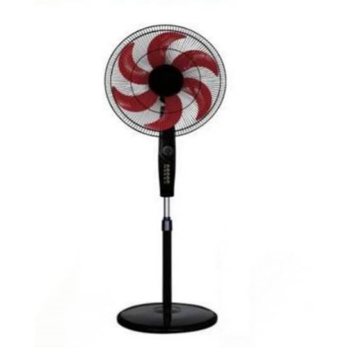 Digiwave DWWF4003 16 Inch Stand Fan 50W 5 Blade Wing 3 Speed Control With Ultra Quiet Motor, Oscillating Function, 120 Pcs Line Grill And Heavy Base