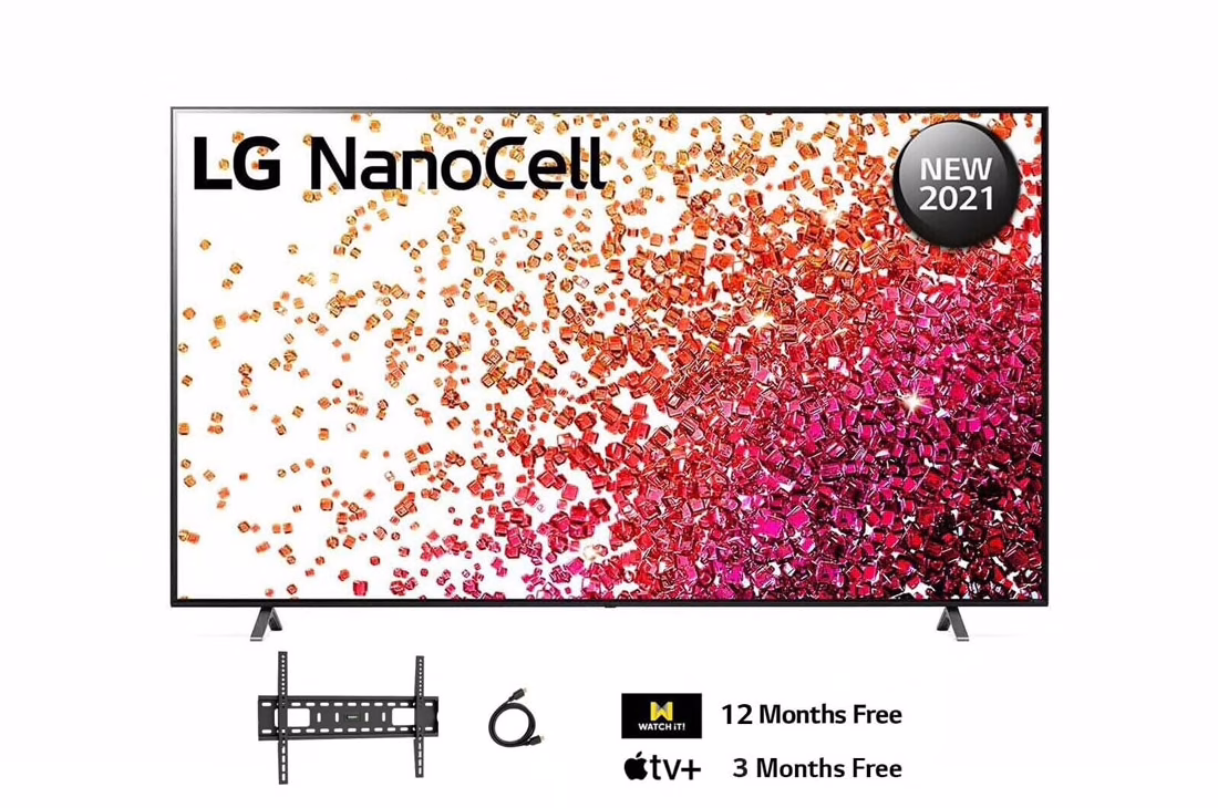 LG NanoCell TV 75 inch NANO75 Series, 75NANO75VPA 4K Active HDR, WebOS Smart ThinQ AI