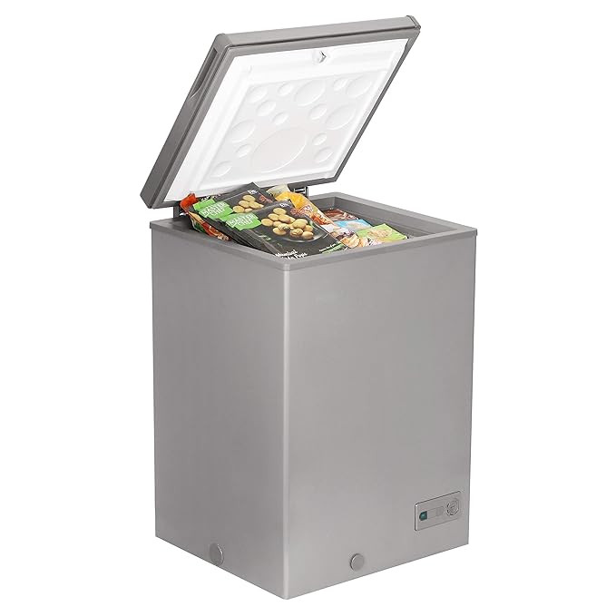Haier 148L Chest Freezer-HCF-148SR, 102L Net, Inverter That Saves 50% Energy, Convenient water Drain, High Efficiency Compressor, Super Fast Cooling up to 0 -30° Degrees, Hard-Top, 10-Year Warranty On
