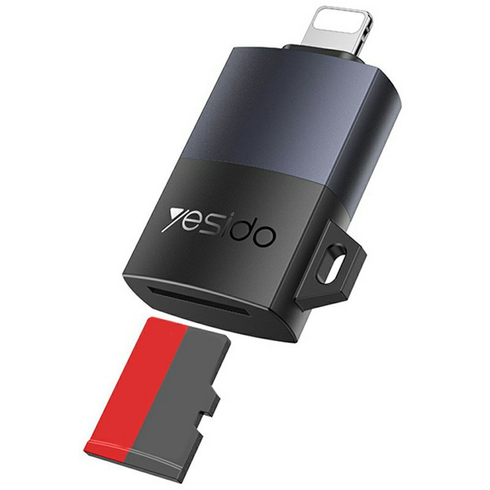 YESIDO GS38 8Pin TF Card Reader 480Mbps Transfer Speed Portable Memory Card Reader for iPhone & iPad