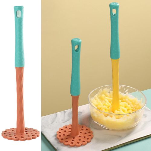 Potato Masher Food Grade Dense Holes Ergonomic Long Handle Manual Juicing Hanging Hole Multi-purpose Vegetable Food Ricer Kitchen Tool Cooking and Kitchen Gadget For Potatoe, Avocado, Sweet Potato, Be