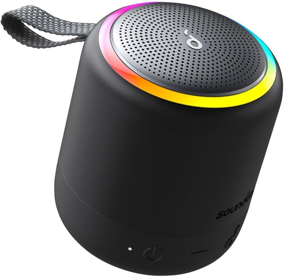 Soundcore Mini 3 Pro Bluetooth Speaker, BassUp and PartyCast Technology, USB-C, Waterproof IPX7, and Customizable EQ Black