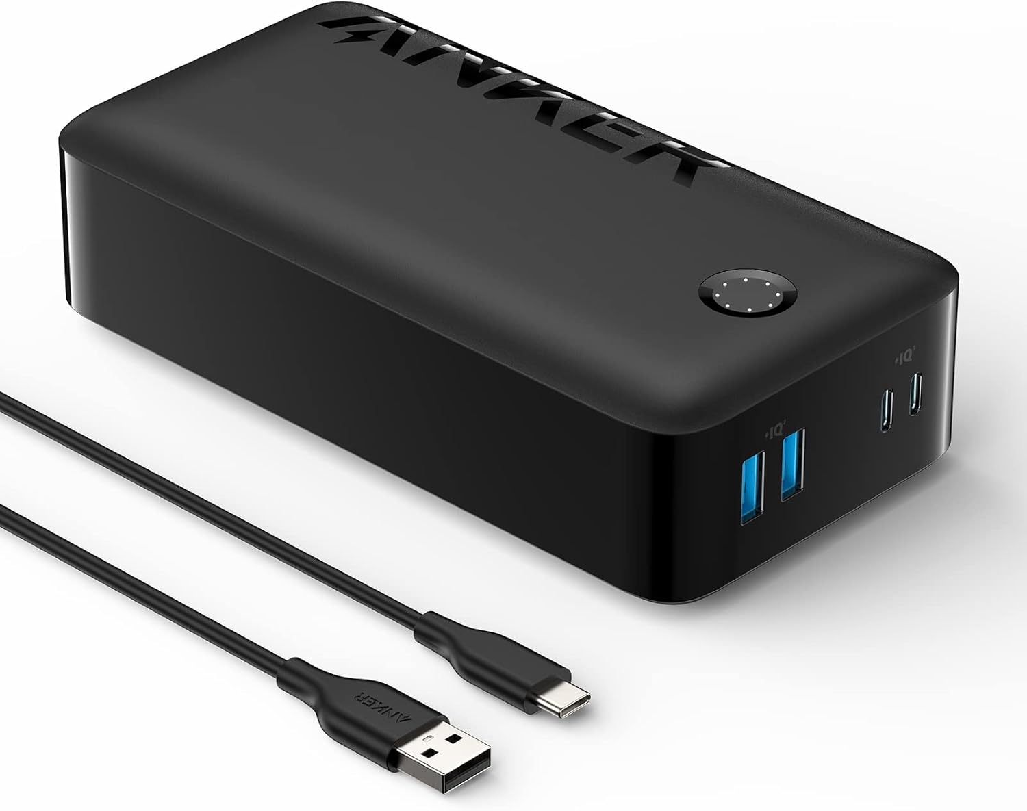 Anker 40,000mAh Portable Charger, Power Bank, 40,000mAh 30W Battery Pack with USB-C High-Speed Charging, for MacBook, iPhone iPhone 16, 15/15 Plus/15 Pro/15 Pro Max, iPhone14/13/12 Series, Samsung Gal