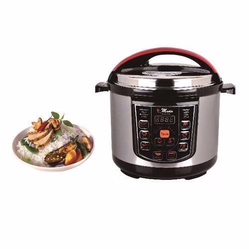 Electro Master -MPC-1047 Multi- Function Electric Pressure Cooker/Rice Cooker 6.0L 1400watts - Grey, Black