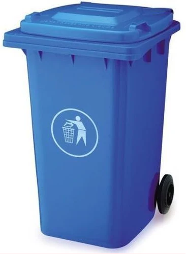 Outdoor 240L Plastic Waste Bin, Dustbin - Heavy Duty Garbage Bin Blue