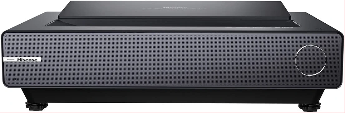 Hisense Laser Projector PX1-PRO 4K UHD Triple-Laser UST Ultra Short Throw Projector, 2200 Lumens, Android TV, HDR10, 30W (Stereo) Dolby Atmos, Dolby Vision, Built-in Alexa and Google Assistant - Black