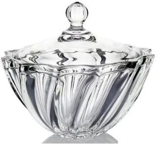 Glass Sugar Bowl/Candy Storage Jar - Colorless