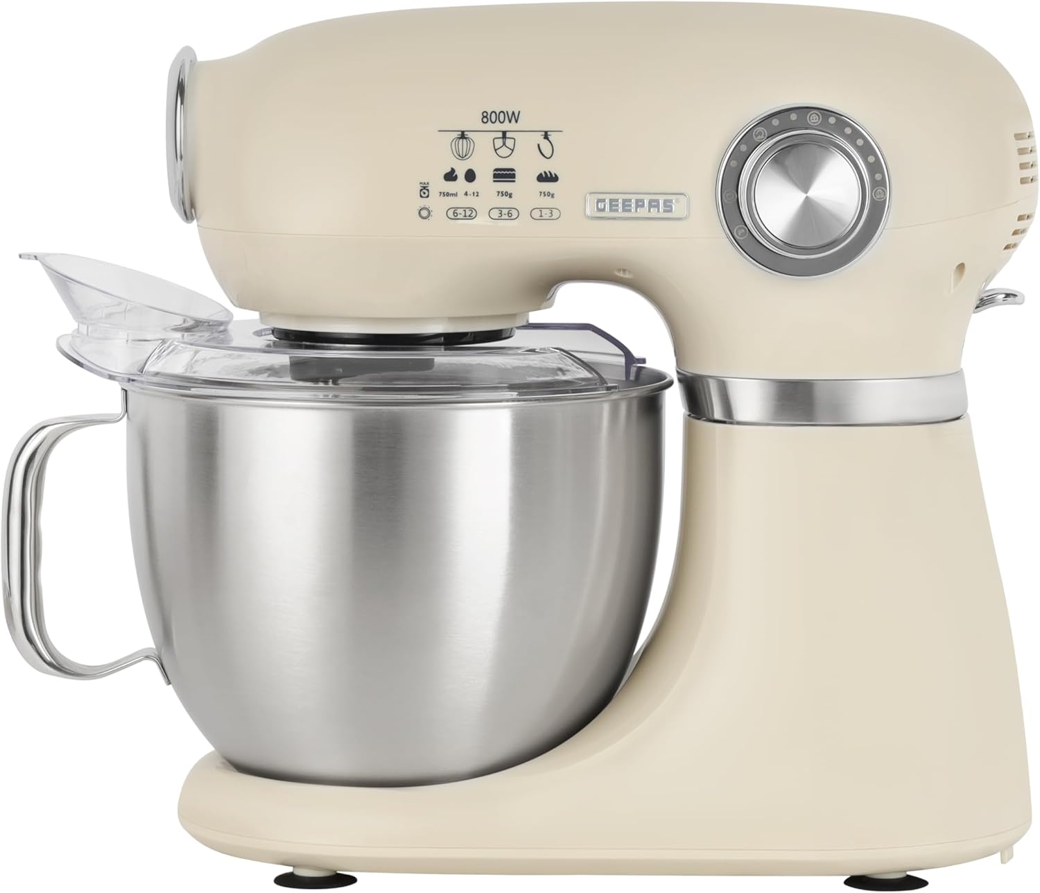 Geepas 5L 3 In 1 Mixer Cum Blender 600w GSM43013 - 7 Level Speed, 5 Litre Stainless Steel Bowl