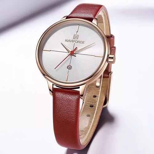 Naviforce Women's Waterproof Watch - Brown