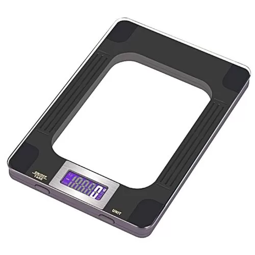Sonifer Digital Kitchen Scales USB Charging Lightweight Multi Function Tempered Glass Platform Maximum Load 15kg 1g Precision Compact design Weighing Scale For Home Kitchen Cooking Baking -Multicolor