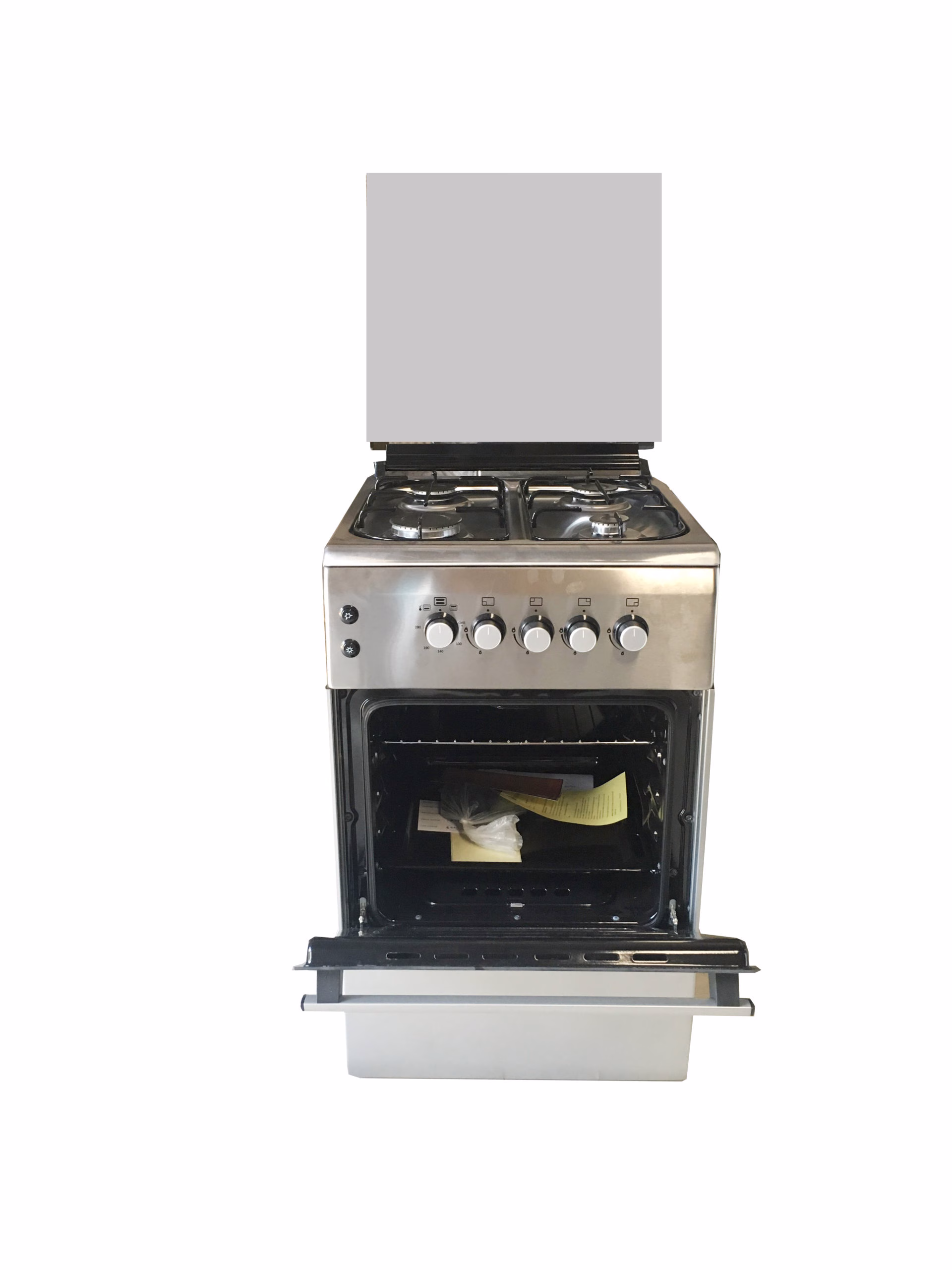 BlueFlame Full Gas Cooker NL6040G 60x50cm 4 Gas Burners With Gas Oven, Inox – Stainless Steel