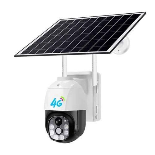 LTE Solar Powered Wireless Security Camera CCTV IP PTZ Wifi Waterproof PRO Cloud Storage 4g Sim Card GSM Solar Smart Network Low Power Battery Battery Powered with Solar Panel, Rechargeable Security C