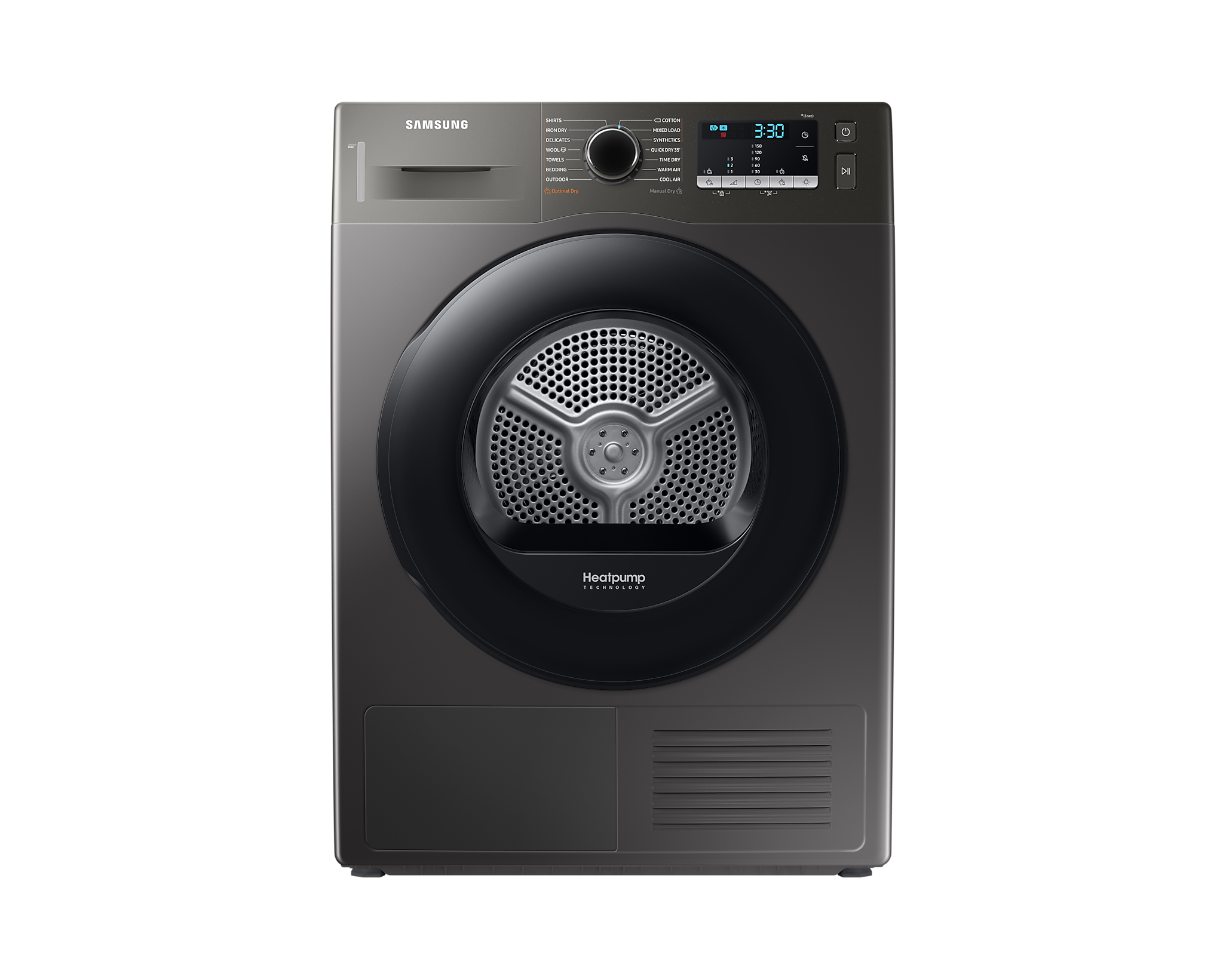 Samsung 9kg Heat Tumble Dryer , Series 5 DV90TA040AX/EU with OptimalDry™, Heat Pump - Grey