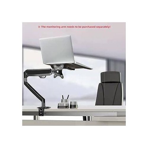 Single Monitor Mount, Holds Screens Up To 32 Inches And 19.8 Lbs, Fully Adjustable Gas Spring Monitor Arm Desk Mount, Aluminum,
