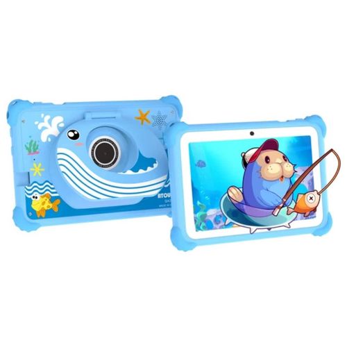 Atouch Q42 Tablet 7 Inch WIFI Android 13 Tablet Gaming Parents Control Kids Education Learning Software 8GB+256GB 5G 5000mah Network Dual Sim Tablet PC With Free Writing Pad For Children- Multicolor