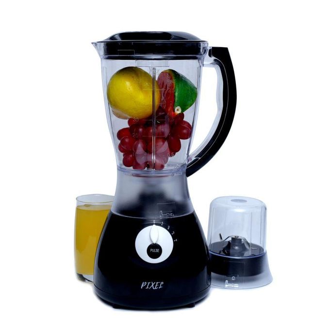 Pixel 1.5 Litres Jar Blender, 2 In1 Double - Black
