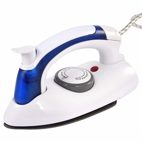 Mini Foldable Travel Steam Flat Iron Box - White,Blue