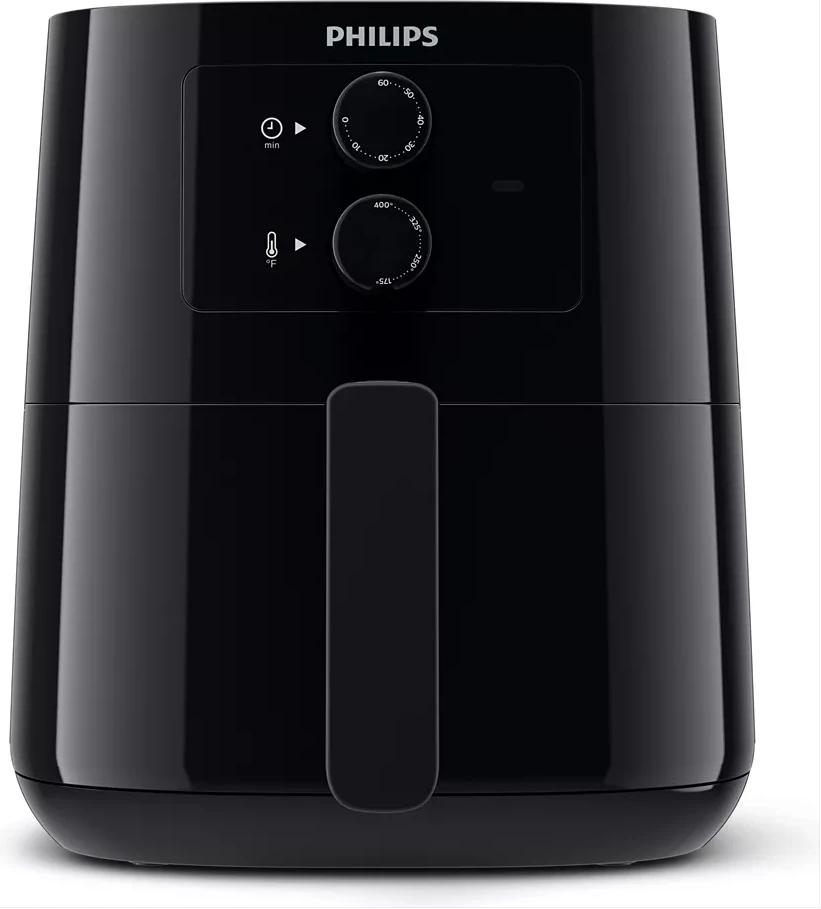 Philips Essential Air Fryer 4.1-lLitres; With Rapid Air Technology, Analogue, HD9200/91, 0.8Kg, 4.1L,50Hz - Black