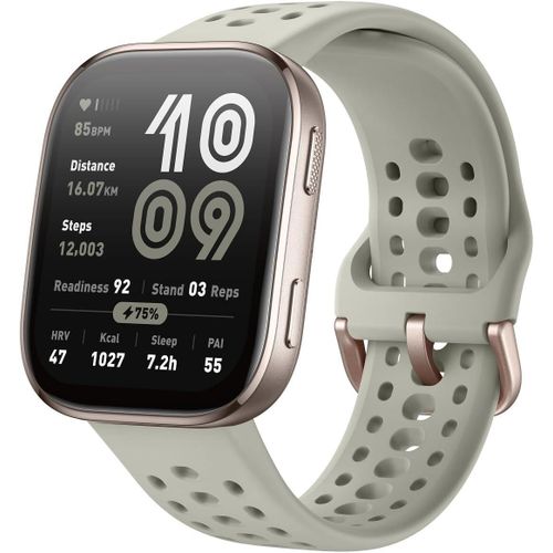 Amazfit Bip 6 Smart Watch 46mm, 14 Day Battery, 1.97" AMOLED Display, GPS & Free Maps, AI, Bluetooth Call & Text, Health, Fitness & Sleep Tracker, 140+ Workout Modes, 5 ATM Water-Resistance, Stone