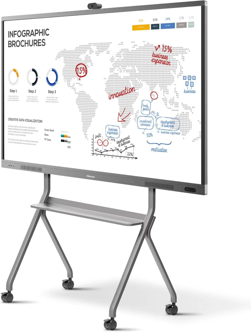 Hisense 86 - Inch Touch Interactive Conference LED Touch Screen 86WR6BE, 4K Smart LED Interactive Commercial Display Screen - Black