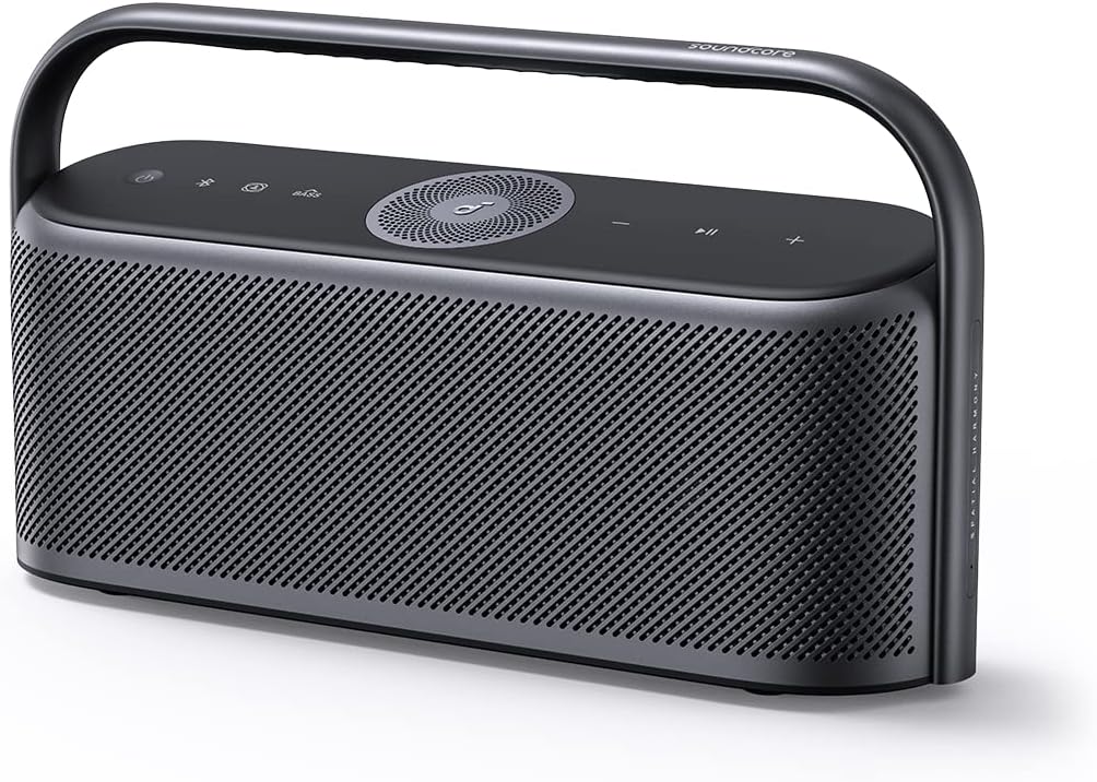 Soundcore Motion X600 by Anker Portable Bluetooth Speaker, Hi-Res Spatial Audio with Wireless 50W Sound, IPX7 Waterproof, Pro EQ, AUX-in, Portable Speaker for Home, Office, Backyard and Bathroom Use