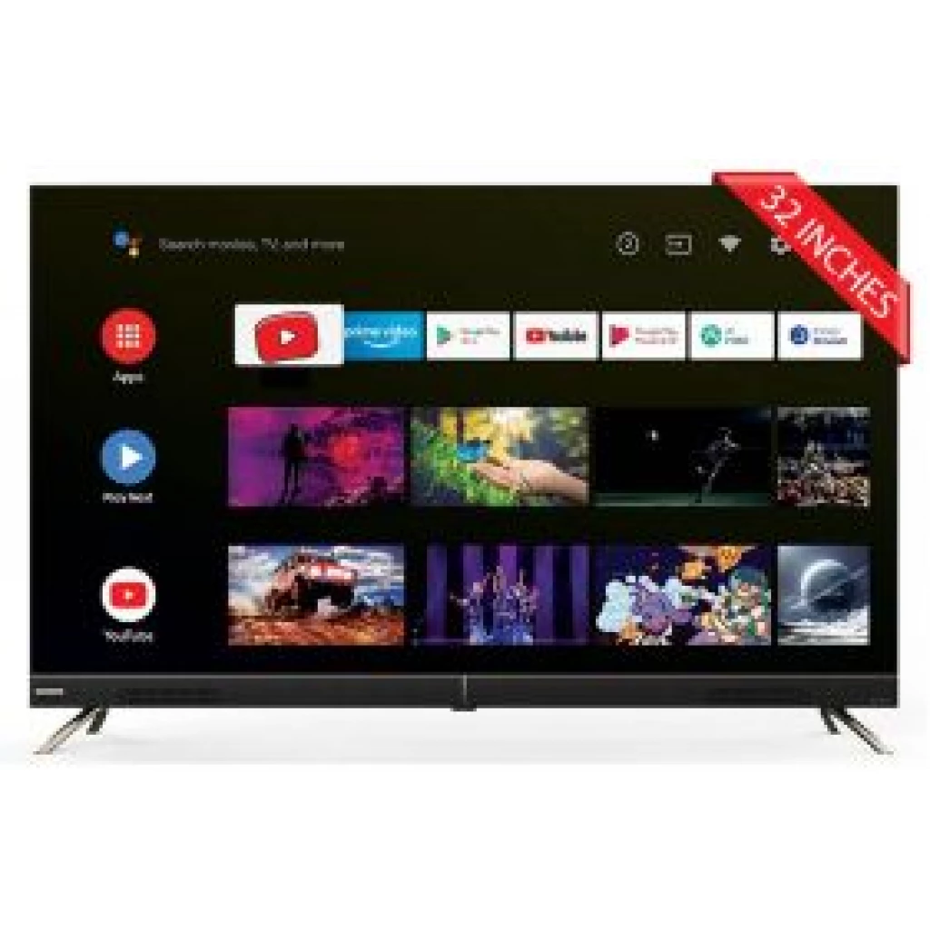 Golden Tech 32-Inch Smart TV with HDMI & USB Ports + Inbuilt Digital Free to Air Decoder – Black