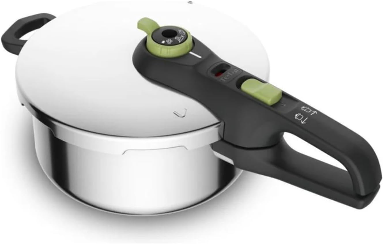 TEFAL Pressure Cooker, Secure Trendy, Silver, 4L-P2580400