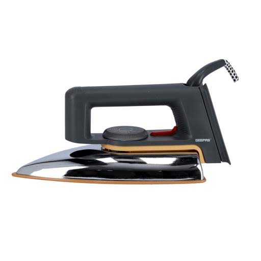 Geepas GDI23016 1200W Dry Iron For Perfectly Crisp Ironed Clothes - Grey