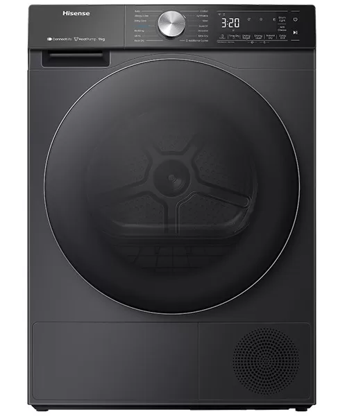 Hisense 9kg Heat Pump Tumble Dryer - Titanium - A++ Rated DH3S902BT (2YRs WRTY)