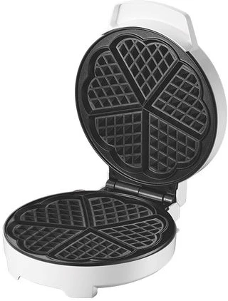 Dsp Waffle Maker With Mini Heart-Shaped Waffles Grill -White