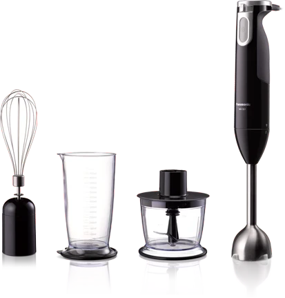 Panasonic Hand Blender, Chopper, Whisk, Mixer, Whipping 600W, MX-SS1BTZ - Black