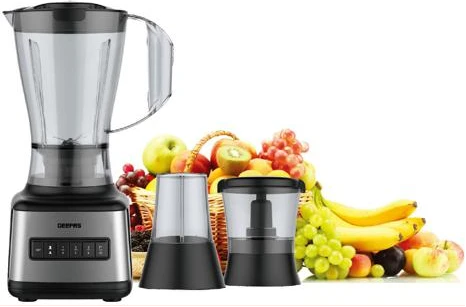 Geepas GSB44017 3 In 1 Blender; 8 Speed Control , 1.5L Plastic jar.