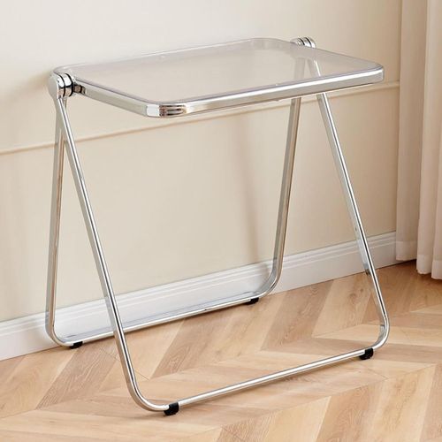 Portable Stackable Folding Tv Acrylic Serving Tray Tables Coffee Side Table Modern Small Collapsible Compact Writing Desk Computer Table for Living Room,Bed Room,Kitchen Bar,Outdoor,Balcony, Coffee sh