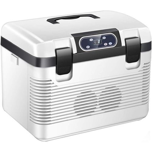 19L Portable Mini Car Refrigerator Freezer Mini Fridge, Dual-use Heating And Freezing Car Fridge For Car And Home, with 12/24V DC or 220V AC, Silent RV Refrigerator Portable Car Fridge Fits for Truck,