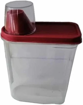 2.8 Litre Plastic Food Storage Grains Cereal Container Bin, Maroon