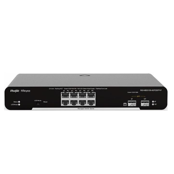 Ruijie RG-NBS3100-8GT2SFP-P 8-Port Gigabit L2 Managed PoE Switch