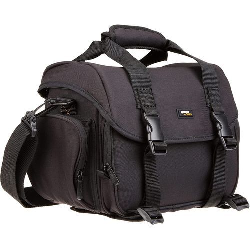 Amazonbasics Large DSLR Gadget Bag (grey interior) - Black