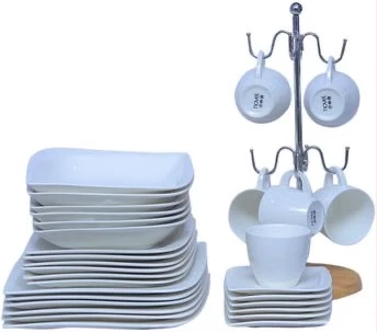 30pcs Ceramic Dinnerset- White