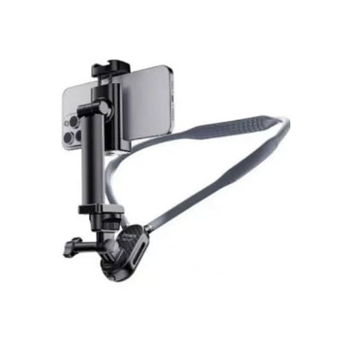 Jmary MG-01 2 In 1 Magnetic Neck Cell Phone Holder Mount Stand For Phone & Action Camera, POV Neck Holder For IPhone Android Phones Gopro Insta360 With Quick Release & Selfie Mount Angles Adjustment F