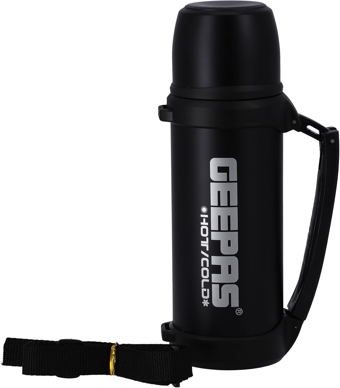 Geepas 0.8L Vacuum Flask GSVF4116, Stainless Steel Vacuum Bottle,- Keep Hot & Cold Antibacterial topper & Cup - Perfect for Outdoor Sports, Fitness, Camping, Hiking, Office, School