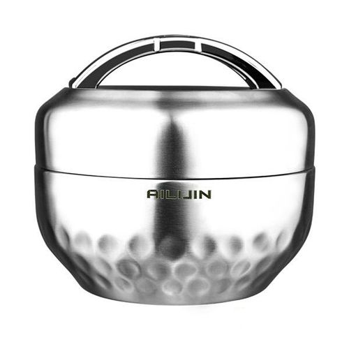 AILIJIN Vacuum Insulated Thermo Food Flask,Lunch Box, Warmer, 1.3 Litre - Silver