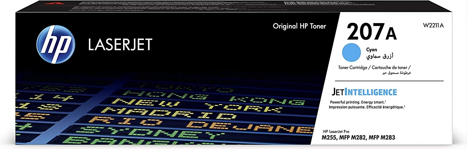 HP W2211A 207A Original LaserJet Toner Cartridge, Cyan, Single Pack